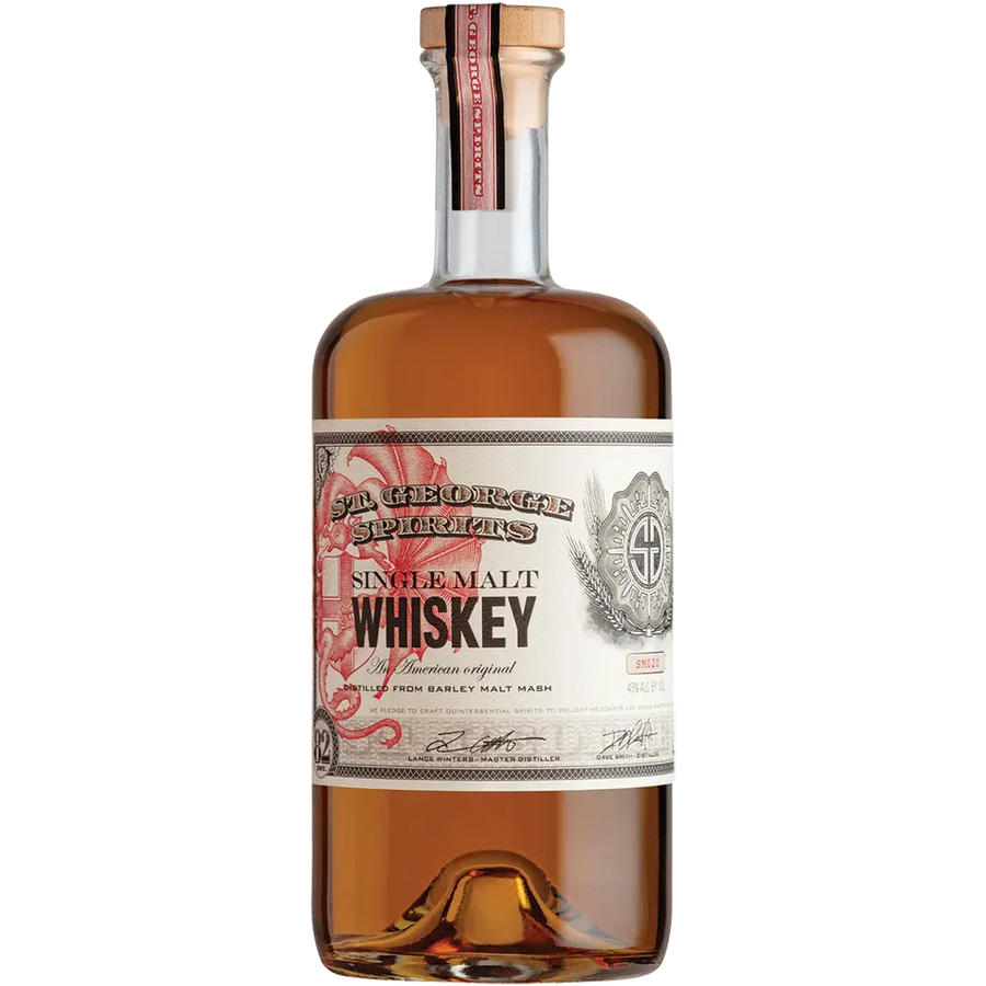 St George Single Malt Whiskey 750 ML premium American craft whiskey bottle