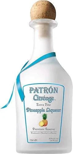 Bottle of Patron Citronge Pineapple Tequila Liqueur 750 ML with tropical pineapple flavor for cocktails