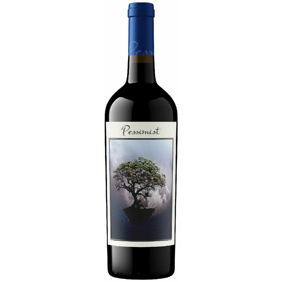 Daou Paso Robles Pessimist Red Blend Special Select 2023 wine bottle with blue foil capsule and tree label design