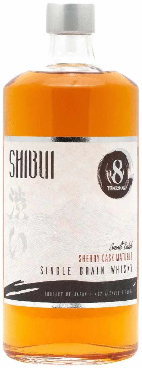 Shibui Small Batch 8 Year Sherry Cask Japanese whisky bottle 750ml with rich fruit and oak flavors