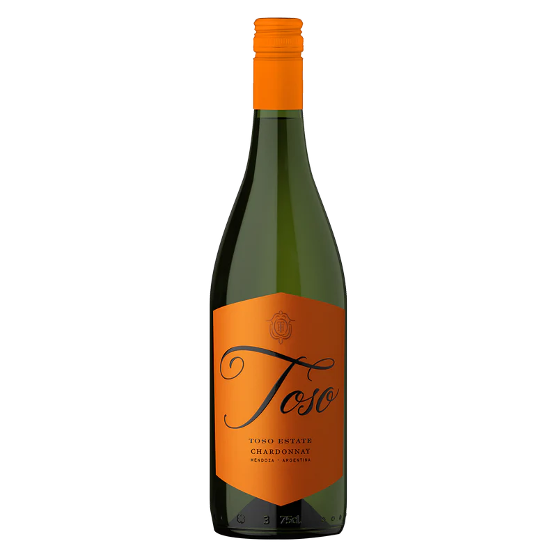 Pascual Toso Chardonnay 750 ML bottle showcasing Argentine white wine with fresh, fruity notes and crisp acidity