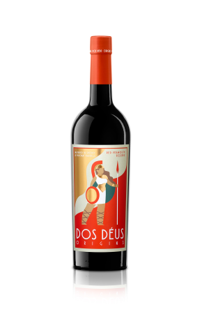 Dos Deus Original Red Vermouth 750 ML bottle with label featuring bold design.