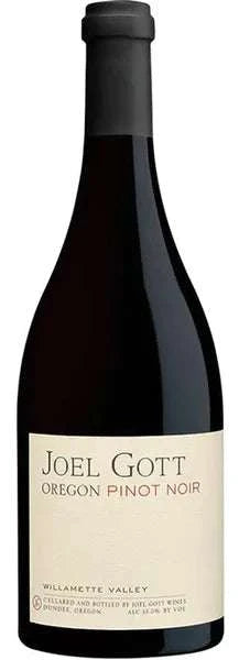 Joel Gott Pinot Noir Willamette Valley 2023 bottle with elegant design and vibrant red fruit imagery