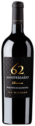San Marzano Primitivo Di Manduria Anniversario 62 Riserva 2018 750 ML