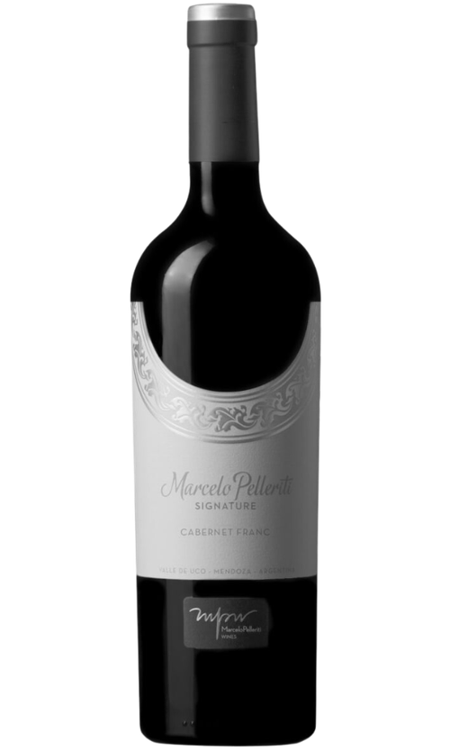 Marcelo Pelleriti Signature Cabernet Franc 750 ML bottle showcasing premium Argentine red wine with vibrant aromas and balanced tannins