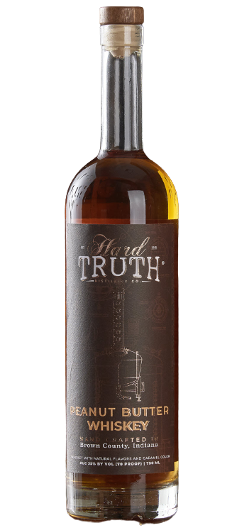 Hard Truth Peanut Butter Whiskey 750 ML bottle with rich and creamy peanut flavor.