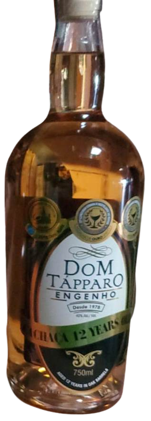 Cachaca Dom Tapparo Extra Premium aged 12 years, 750 ML bottle.
