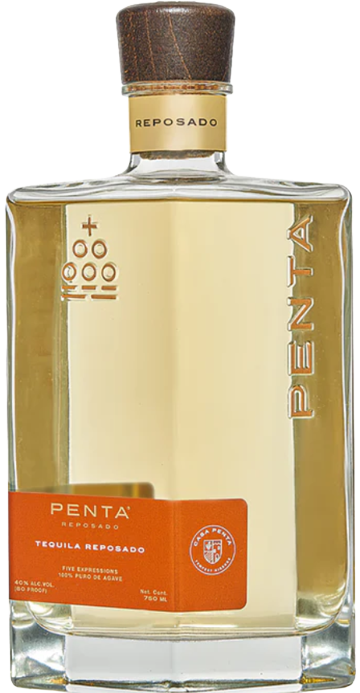 Penta Reposado Tequila 750ml bottle aged in French, American, and Hungarian oak with smooth, rich flavor.