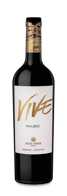 Alta Vista Vive Malbec Mendoza 750 ML red wine bottle from Argentina