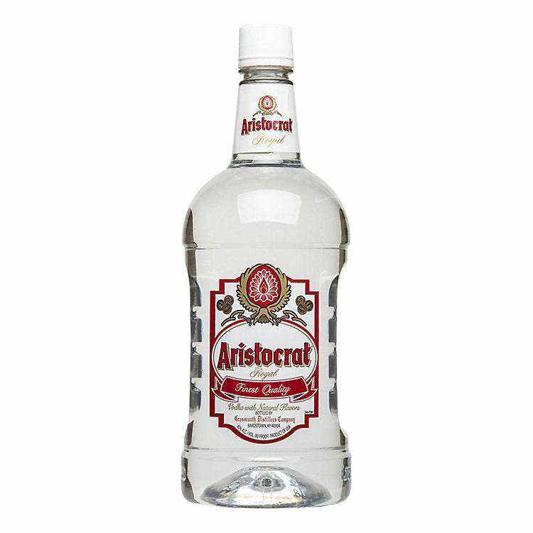 Aristocrat Vodka 80 1.75 L bottle with clear label and red cap.