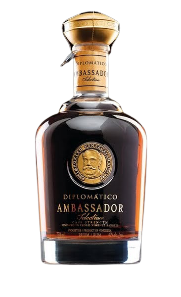 Diplomatico Ambassador Selection Cask Strength Rum 750 ML bottle with gold accents.