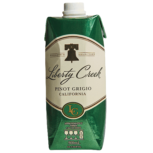 Liberty Creek Wine Winemakers Selection Pinot Grigio California 500 ML white wine bottle