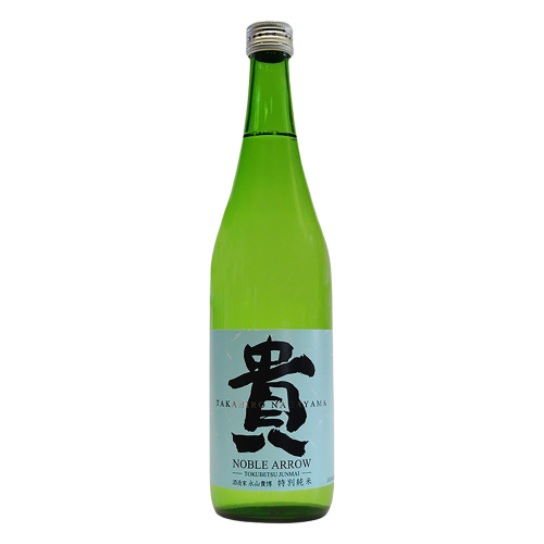 Taka Brewery Noble Arrow Tokubetsu Junmai 720 ML bottle – premium Japanese sake with green melon and spearmint notes"
