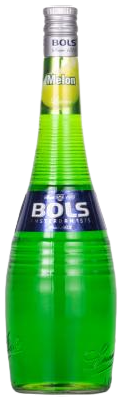 Bols Melon Liqueur 1L bottle with bright green melon-flavored liqueur for cocktails and mixers