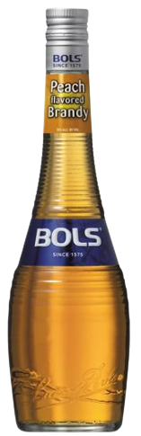 Bols Peach Flavored Brandy 1L bottle with rich peach flavor for cocktails and smooth sipping