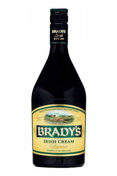 Bradys Irish Cream Liqueur 750ml bottle with label.