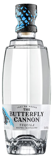 Butterfly Cannon Silver Cristalino Tequila 750 ML bottle