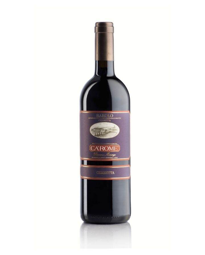 Ca'rome' Barolo Cerretta 2015 1.5L Italian red wine bottle showcasing premium Nebbiolo from Cerretta vineyard