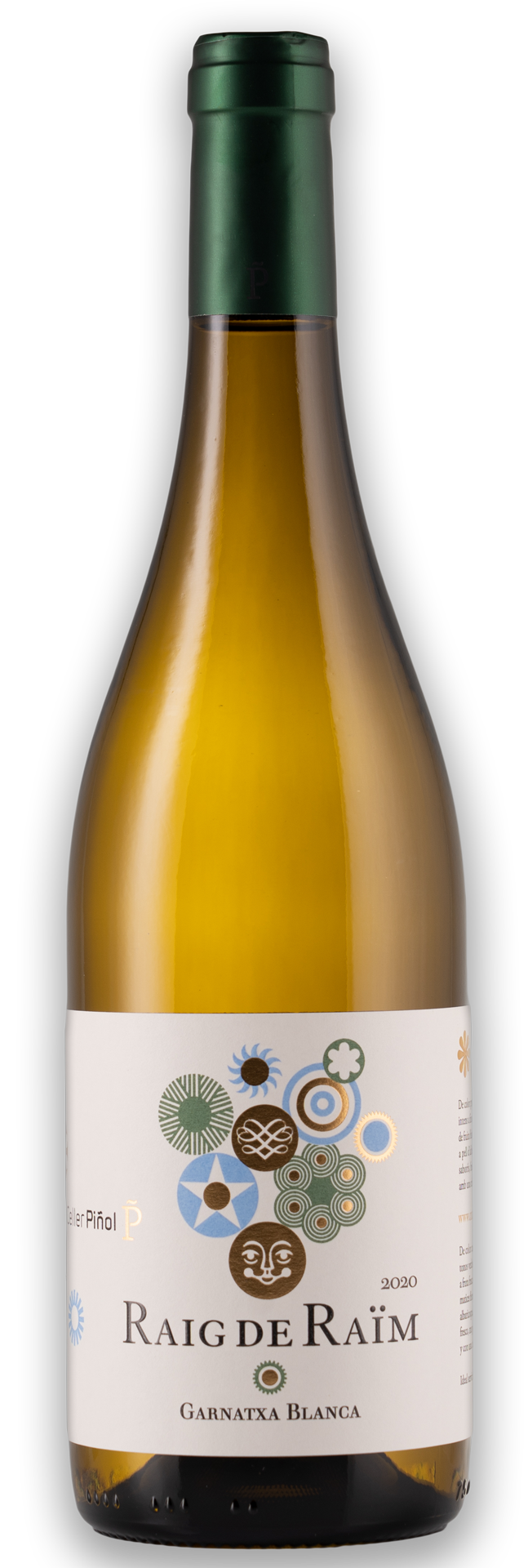 Celler Pinol Terra Alta Garnatxa Blanca Raig De Ram 2021 wine, 750 ml bottle.