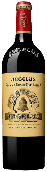 Chateau Angelus Saint Emilion Grand Cru 2016, 750 ML bottle with rich red wine color and iconic label showcasing elegance and craftsmanship.