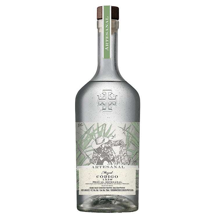 Codigo 1530 Mezcal Artesanal Joven 750ml bottle showcasing sleek design and traditional Mexican craftsmanship.