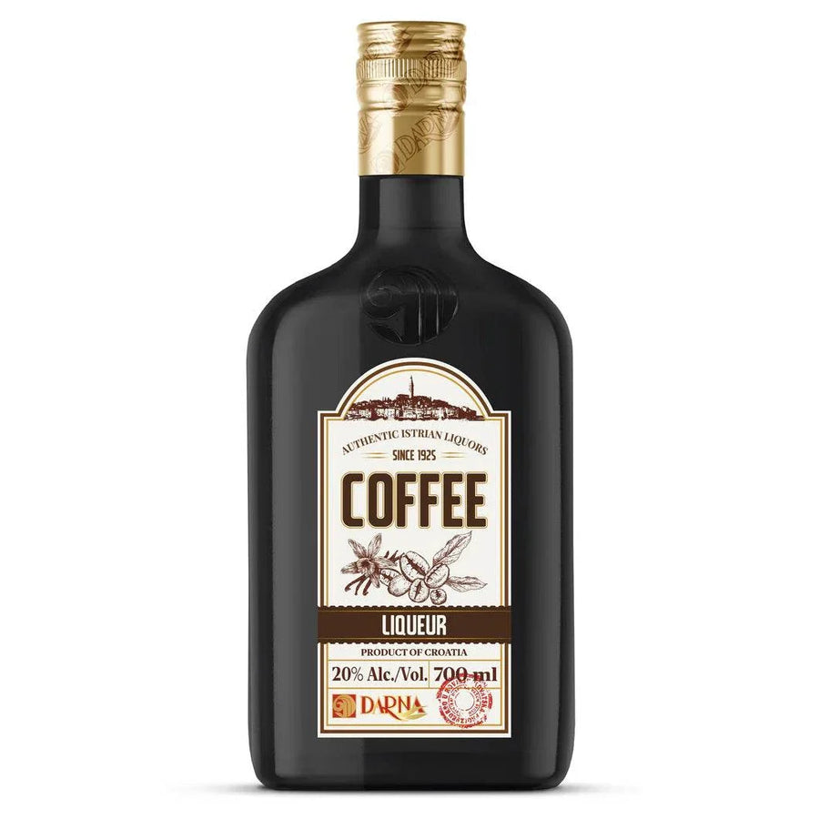 Darna Coffee Liqueur 700 ML bottle showcasing rich Croatian coffee-flavored liqueur with smooth, velvety texture
