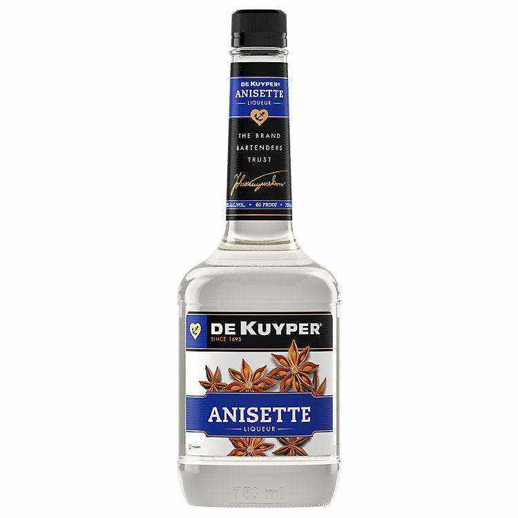Dekuyper Anisette 60 750 ML liqueur bottle with bold licorice-like flavor.