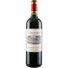 Domaine Laroque Cite de Carcassonne Cabernet Franc 750ml French red wine bottle with smooth, fruity flavor and aromatic notes of cherry and herbs