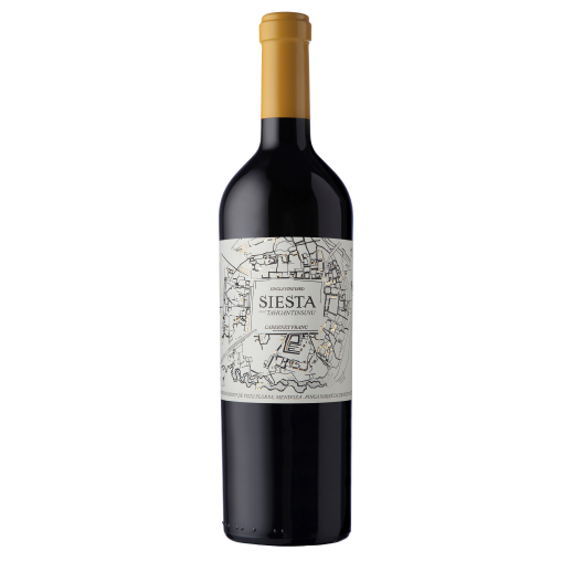 Ernesto Catena Vineyards Siesta en el Tahuantinsuyu Cabernet Franc 750ml Argentine red wine bottle with gold cap and detailed label