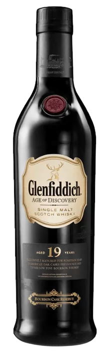 Glenfiddich 19 Year Old Bourbon Barrel Reserve single malt Scotch whisky bottle 750ml