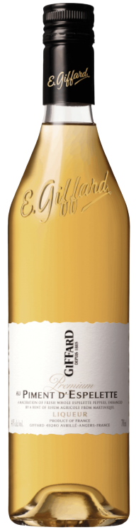 Giffard Piment Despelette Premium Liqueur 750ML bottle with Espelette chili flavor
