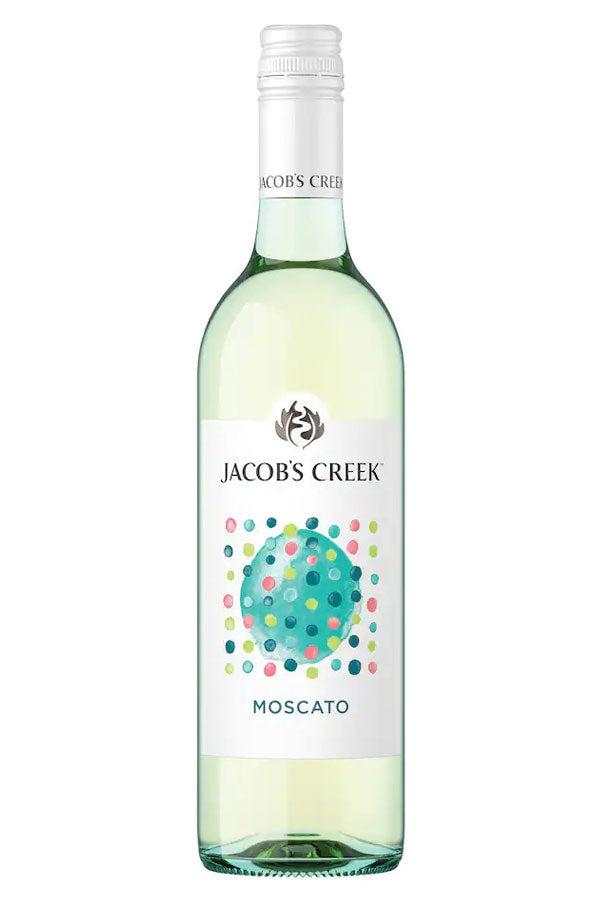 Jacob's Creek Moscato wine bottle, South Eastern Australia, 750 ml, intense honeysuckle and passion fruit aromas.