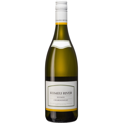 Kumeu River Estate Chardonnay 2023 white wine bottle with elegant labeling and greenish hue