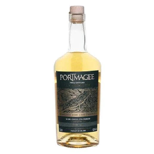 Bottle of Portmagee Blended Irish Whiskey Barbados Rum Cask Finished 3 Yr 750 ML with tropical and rum cask notes