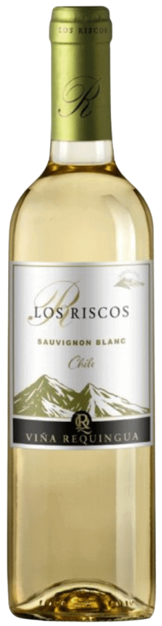 Los Riscos Sauvignon Blanc 750 ML white wine bottle on white background