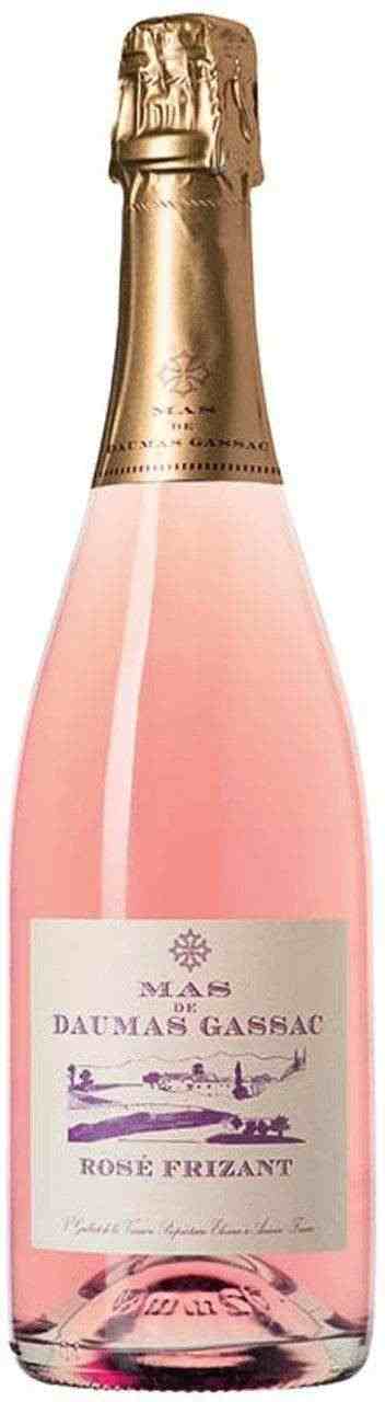 Mas De Daumas Gassac Vin De Pays De L'Herault Rose Frizant wine bottle, 750 ML, blush color.