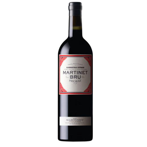 Mas Martinet Red Martinet Bru 2021 Spanish red wine bottle from Priorat with elegant label and refined tannins