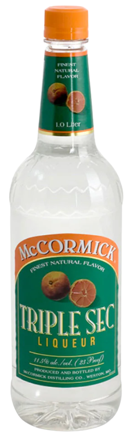 McCormick Co Triple Sec 1L bottle with orange liqueur label