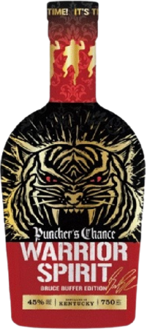 Puncher's Chance Straight Bourbon Warrior Spirit Bruce Buffer Edition 750ml bottle with bold caramel and oak notes
