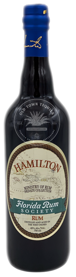 Hamilton Ministry of Rum Florida Rum Society 750 ML bottle.