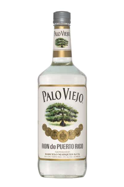 Palo Viejo White Rum 1 L bottle with clear Puerto Rican rum ideal for cocktails and sipping