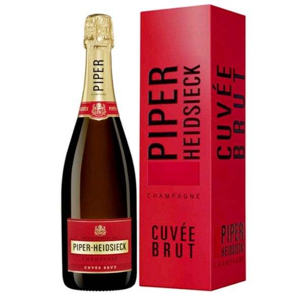 Piper Heidsieck Champagne Brut Cuvee 750 ML bottle and box.