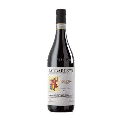 Produttori Del Barbaresco Barbaresco Rio Sordo Riserva 2020 wine bottle with elegant label and rich red wine characteristics