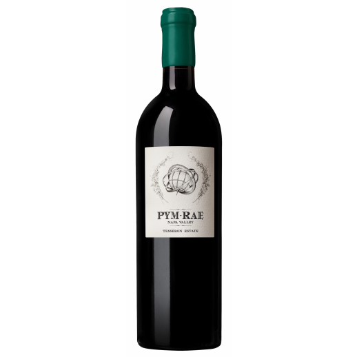 Pym-Rae Napa Valley 2019 red blend wine bottle with teal foil capsule and white label