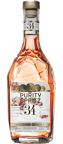 Purity Mediterranean Citrus Vodka Spritz 1.75 L bottle with organic flavors of orange, bergamot, and grapefruit.