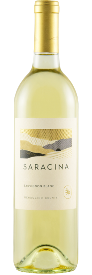 Saracina Vineyards Sauvignon Blanc 750 ML bottle with golden cap and elegant label.