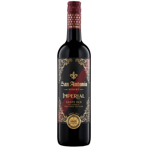 San Antonio Imperial Red 750 ML wine bottle with decorative label.