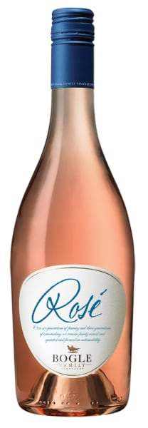 Bogle Rose 2023 wine bottle with lavender, peach, and straNLWBerry flavors.