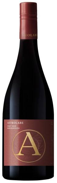 Astrolabe Marlborough Pinot Noir 2020 wine bottle with red label.