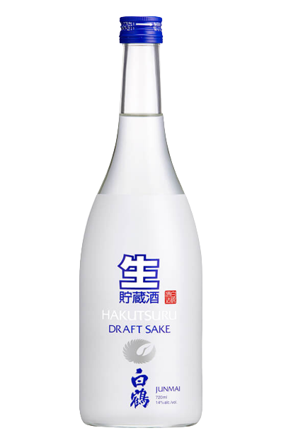 Hakutsuru Sake Draft Sake 720 ML bottle featuring a clean, modern design.